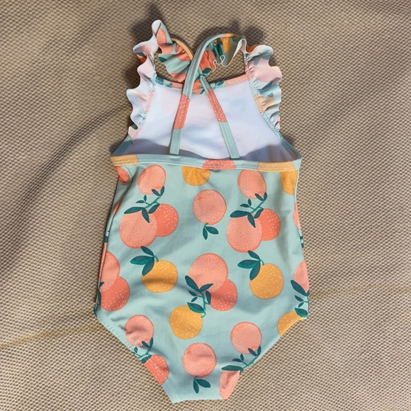Just One You - Carter’s — Peaches One Piece Bathing Suit 12M - Picture 2 of 2